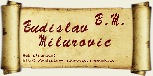 Budislav Milurović vizit kartica